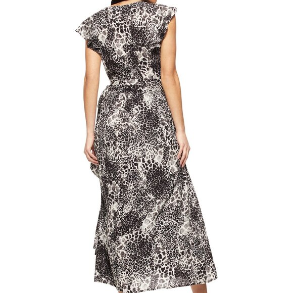 New Sofia Vergara Women's Short Sleeve Wrap Front Maxi Dress Size Medium M - Picture 2 of 15